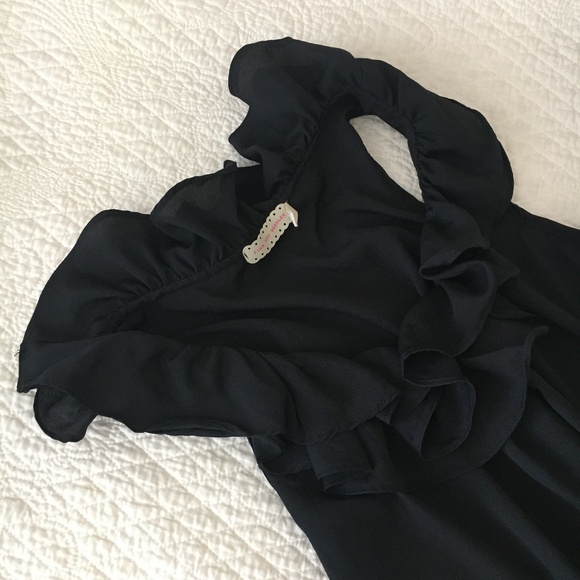 Urban Outfitters Pins and Needles Ruffle Dress Women's XS Black - Picture 3 of 6